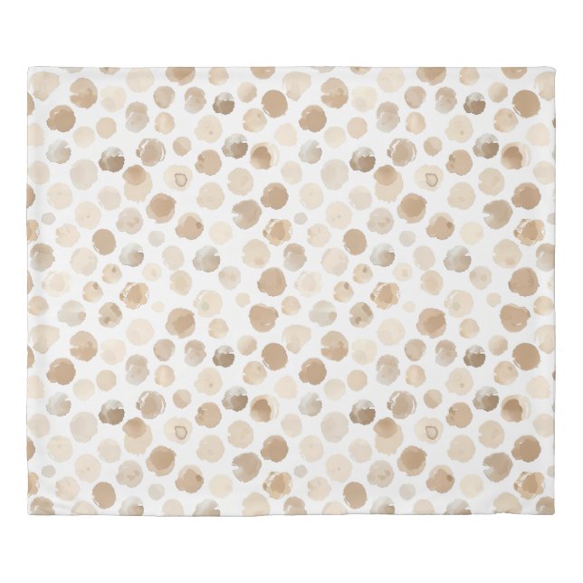 Watercolor Dots Brown pattern Duvet Cover (Front)
