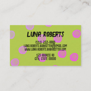 Watercolor Dots Business Card
