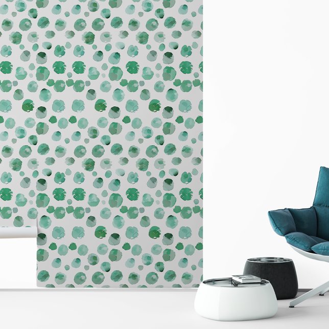 Watercolor Dots Green pattern Wallpaper (Creator Uploaded)