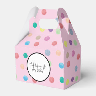 Watercolor Dots Hand Painted Colorful Pattern Favor Boxes