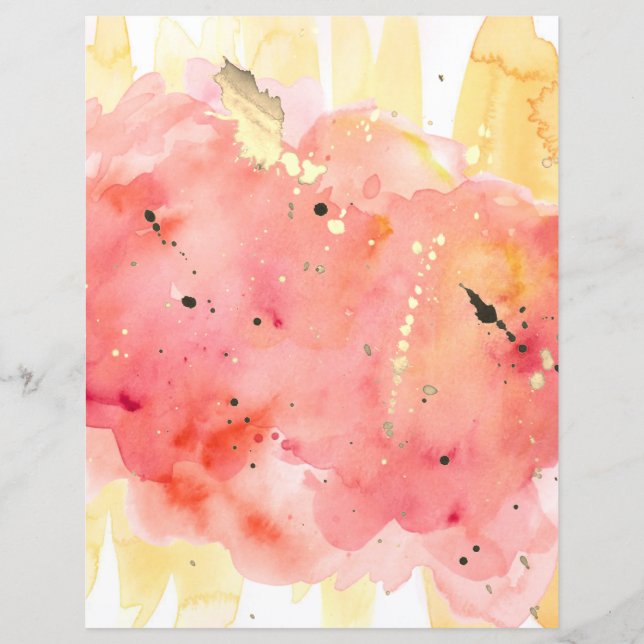 Watercolor Double Sided Scrapbook Paper (Front)