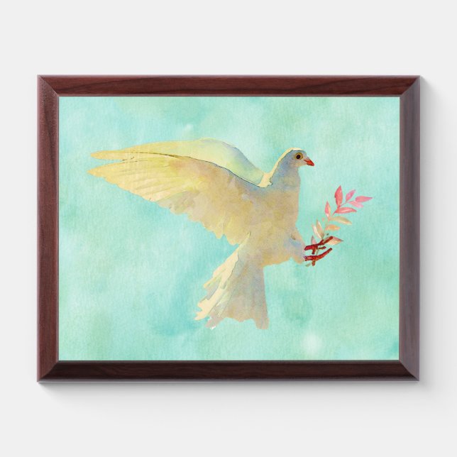 Watercolor Dove  Award Plaque (Horizontal)