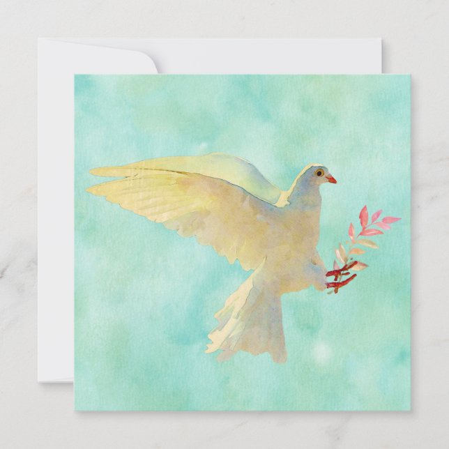 Watercolor Dove  Card (Front)