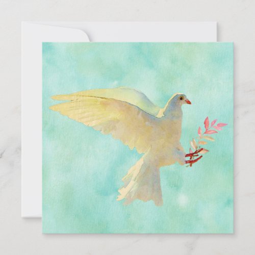 Watercolor Dove  Card