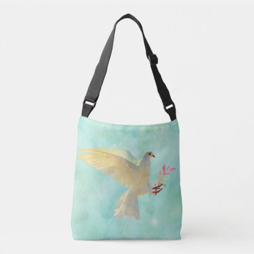 Watercolor Dove  Crossbody Bag