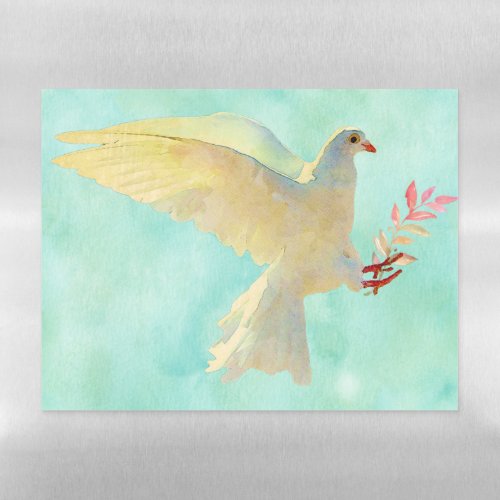 Watercolor Dove  Magnetic Dry Erase Sheet