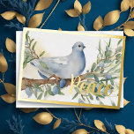 Watercolor Dove on Olive Branch Peace Holiday Card<br><div class="desc">Holiday themed items designed by Umua. Printed and shipped by Zazzle or their affiliates.</div>