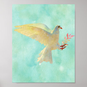 Watercolor Dove Poster