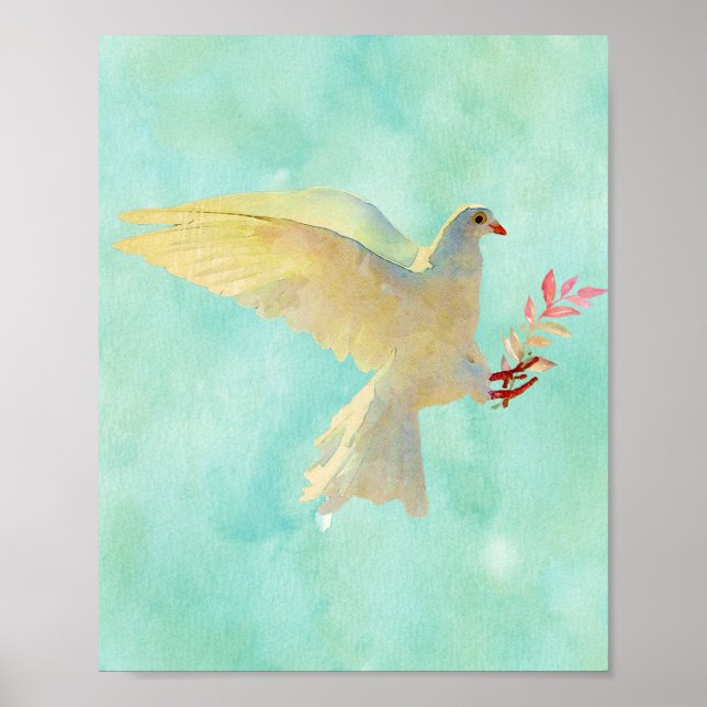 Watercolor Dove Poster (Front)