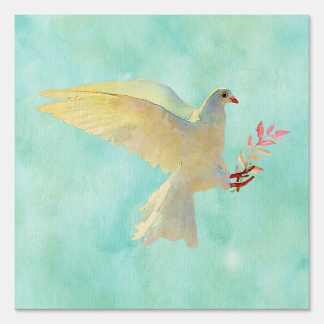 Watercolor Dove  Sign (Front)