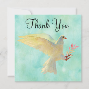 Watercolor Dove Thank You Card