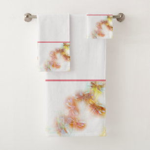 Watercolor dragonflies bath towel set