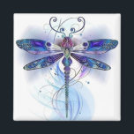 watercolor dragonfly art magnet<br><div class="desc">a beautiful whimsical watercolor dragonfly</div>