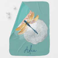 Watercolor Dragonfly Baby Blanket Zazzle