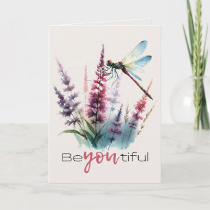 Watercolor Dragonfly Beyoutiful Encouragement Card