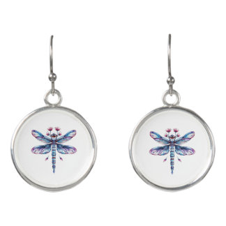 Watercolor Dragonfly Earrings
