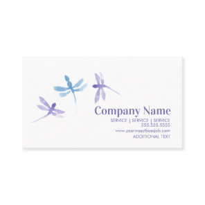 Watercolor Dragonfly  Hand Painted Company   Business Card