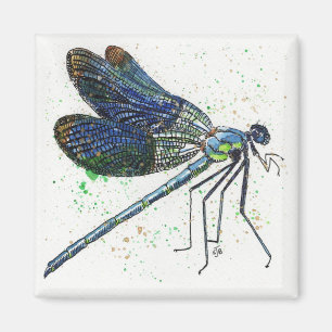 Watercolor Dragonfly Magnet