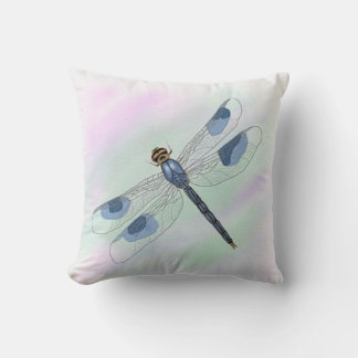 Watercolor Dragonfly Pillow