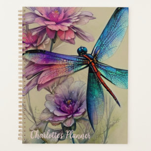 Watercolor Dragonfly, Planner
