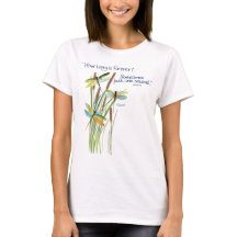 Watercolor Dragonfly with Lewis Carroll quote