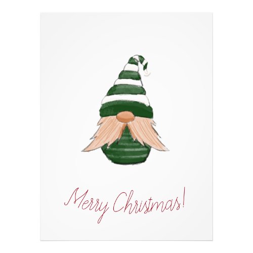 Watercolor drawing Christmas gnome Photo Print