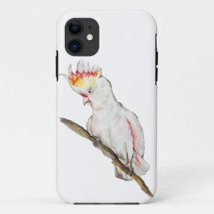 Watercolor drawing of a cockatoo parrot iPhone 11 case