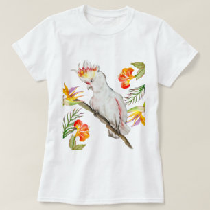 Watercolor drawing of a cockatoo parrot T-Shirt
