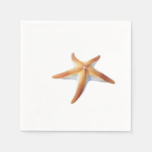 Watercolor Drawing of Starfish Napkins