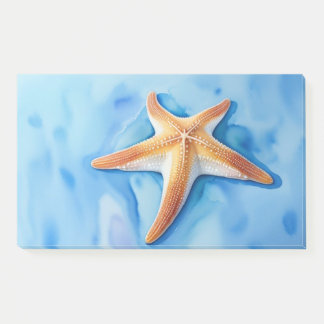 Watercolor Drawing of Starfish Post-it Notes