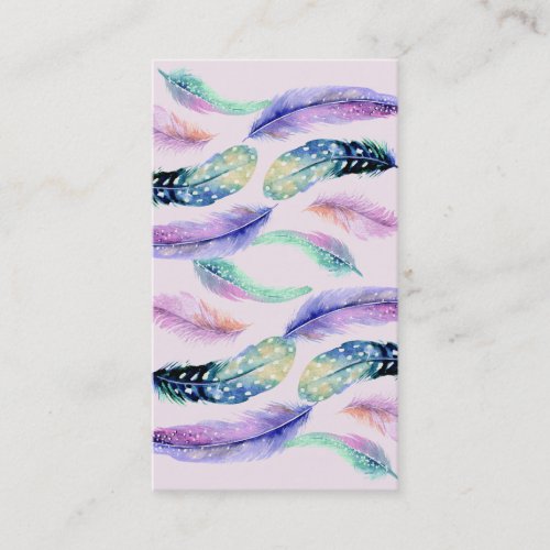 Watercolor Dream Catcher Wild Feathers Business Card