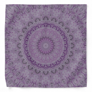 Watercolor Dream Mandala in Shades of Purple Bandana