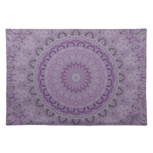 Watercolor Dream Mandala in Shades of Purple Cloth Placemat