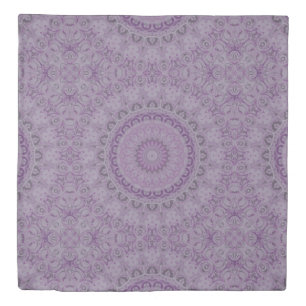 Watercolor Dream Mandala in Shades of Purple Duvet Cover