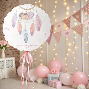 watercolor dreamcatcher baby shower balloon