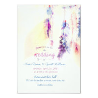 Watercolor Dreamcatcher Boho Wedding Invitation