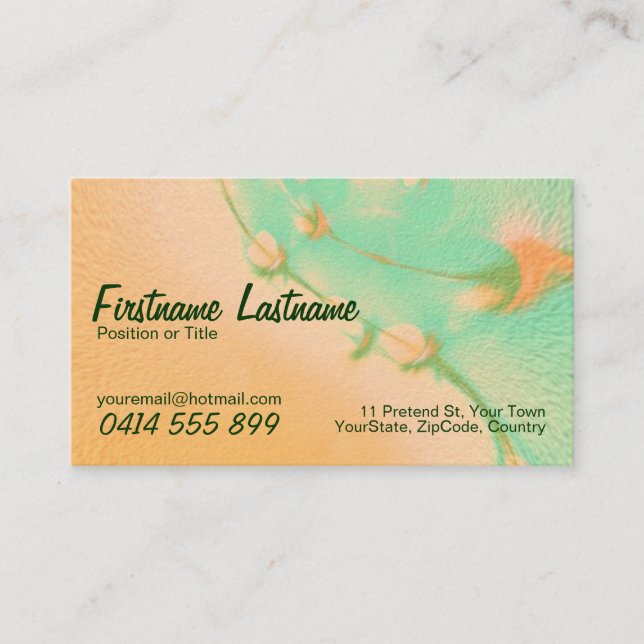 Watercolor Dreams Business Card (Front)