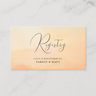 Watercolor Dreamy Cloud 9 Bridal Shower Registry Enclosure Card