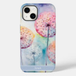 Watercolor Dreamy Dandelions Personalized  Case-Mate iPhone 14 Case