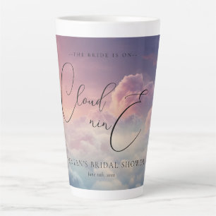Watercolor Dreamy Sunset Cloud 9 Bridal Favors Latte Mug