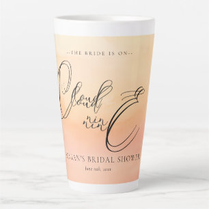 Watercolor Dreamy Sunset Cloud 9 Bridal Favors Latte Mug