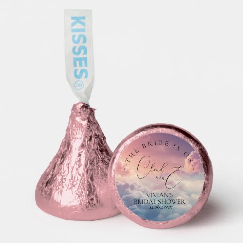 Watercolor Dreamy Sunset Cloud 9 Bridal Shower Hersheys Kisses