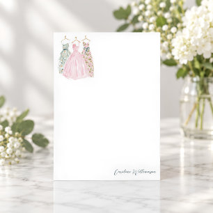 Watercolor Dress Fashion Personalized Stationery Note Card