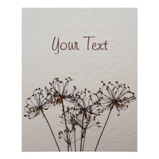 Watercolor Dried Flowers Poster