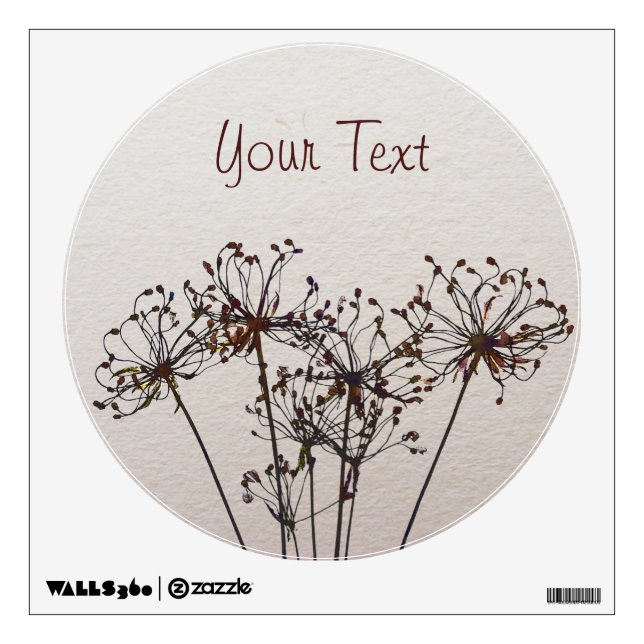 Watercolor Dried Flowers Wall Decal (Front)