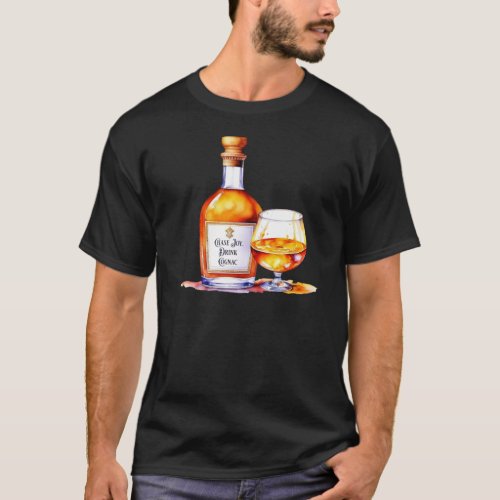 Watercolor Drink Cognac T_Shirt