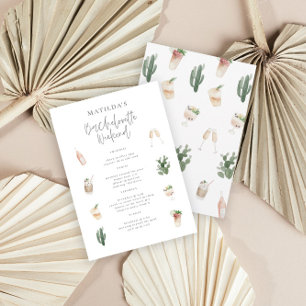 Watercolor drinks bachelorette weekend itinerary