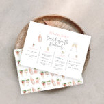 Watercolor drinks bachelorette weekend itinerary cards<br><div class="desc">Watercolor drinks bachelorette weekend itinerary. Watercolor swimsuit and drink illustrations. Part of a matching collection.</div>