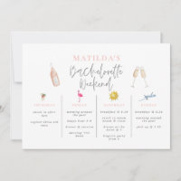 Watercolor drinks bachelorette weekend itinerary