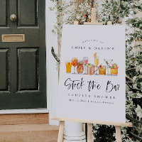 Watercolor Drinks Stock The Bar  Welcome Sign